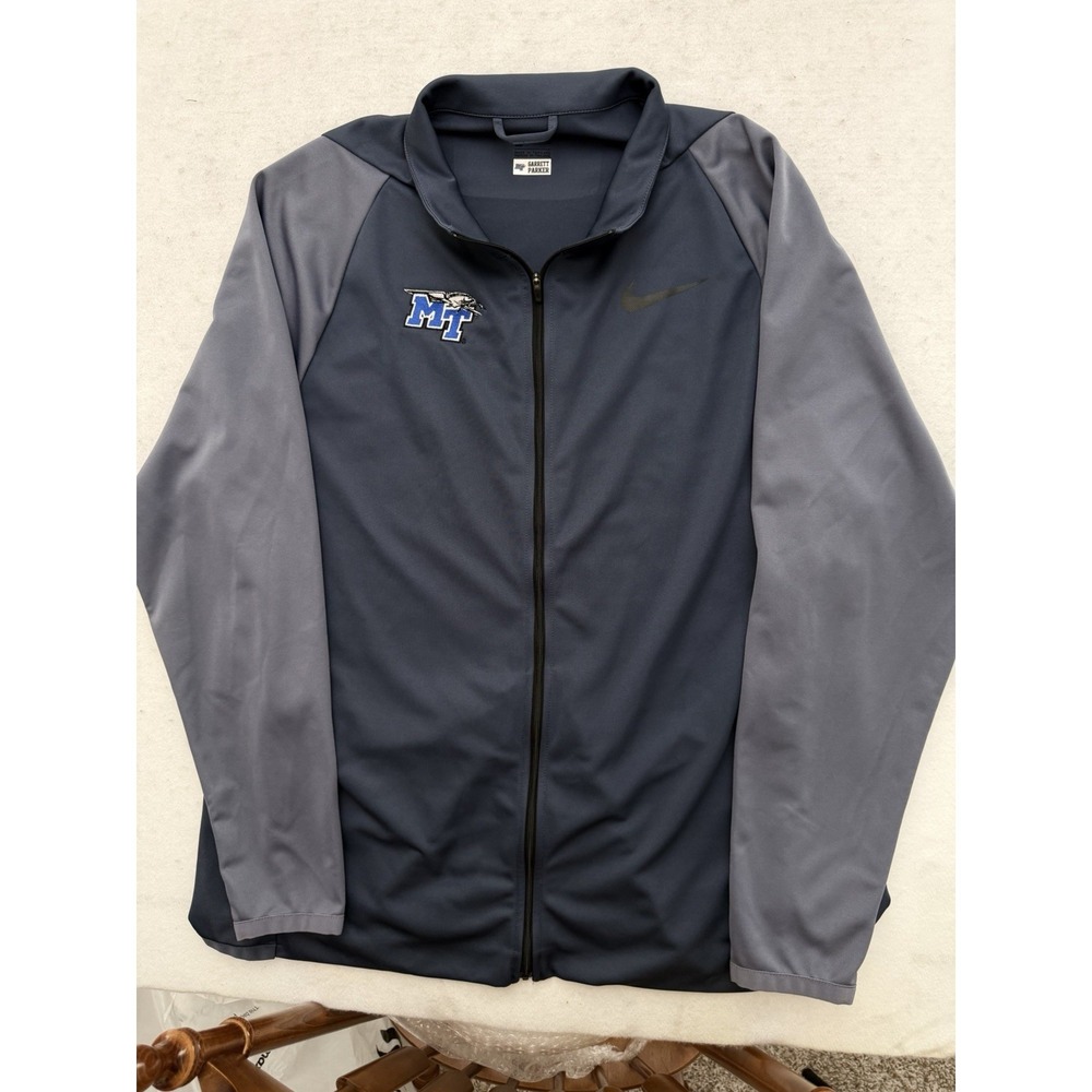 Team Issued MTSU Football Nike Warm Up Jacket Full Zip Men's XL Blue